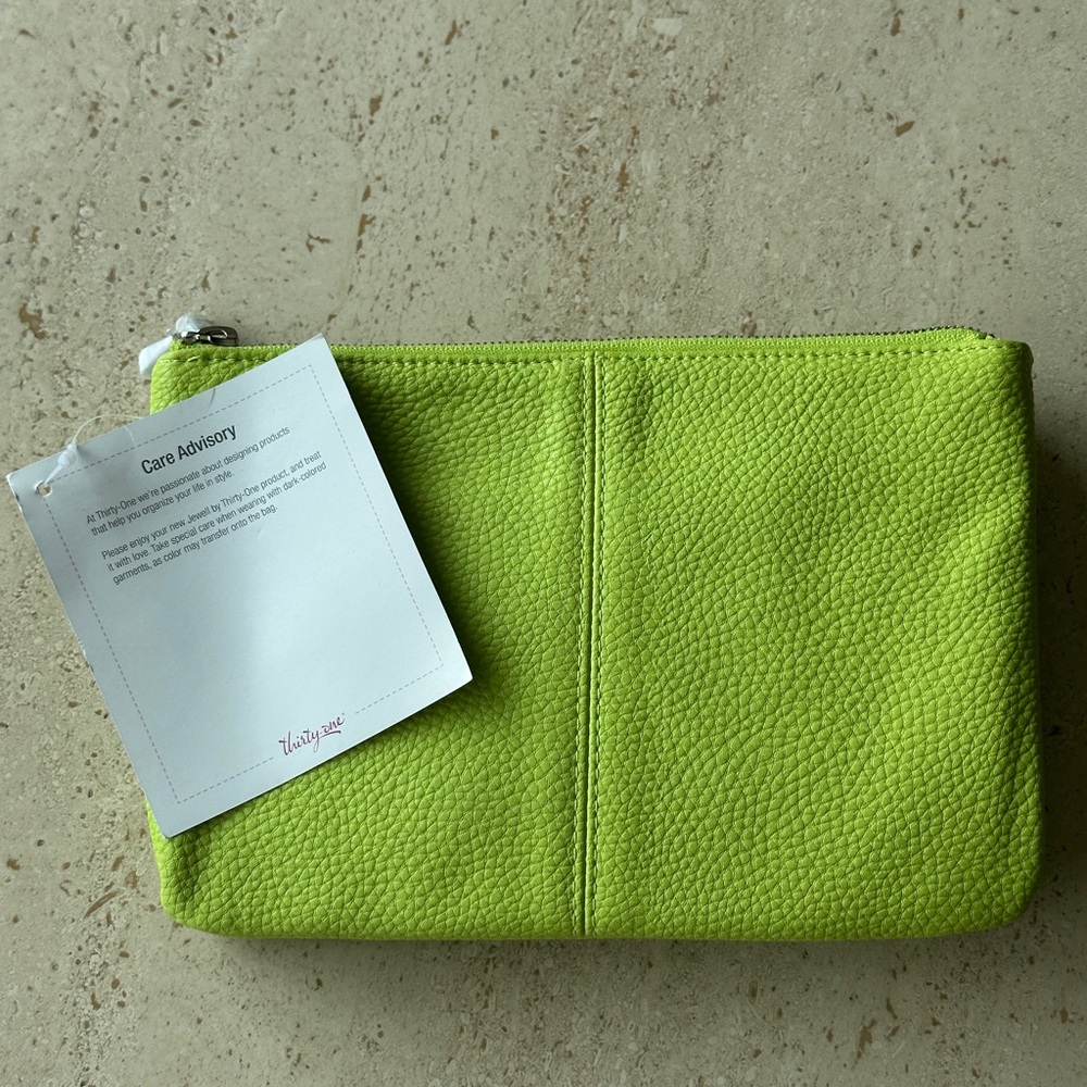 Lime Green Textured Clutch
